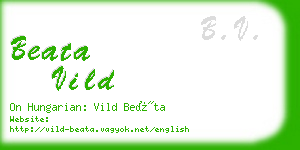 beata vild business card